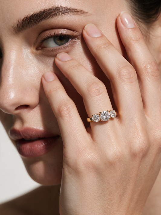 Aurora 1.33-1.42ctw Round Lab Grown Diamond Multi-Stone Ring