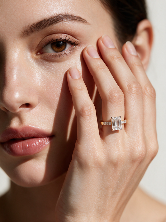 Sienna 4.10ctw Marquise Lab Grown Diamond Ring with Accent Diamonds