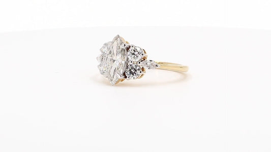 Sienna 1.72ctw Marquise Lab Grown Diamond Ring with Accent Diamonds