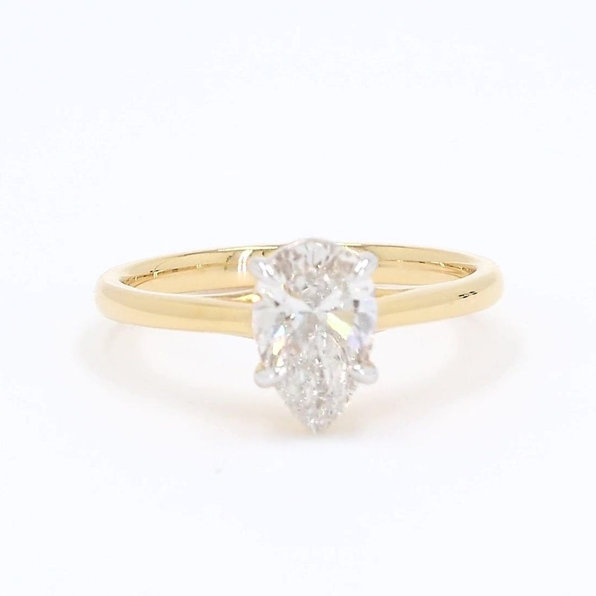 Clara 1.02-1.03ctw Pear Lab Grown Diamond Solitaire Ring