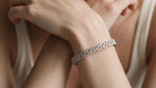 Divara Thalia Bangle, sterling silver 925 cubic zirconia bracelet