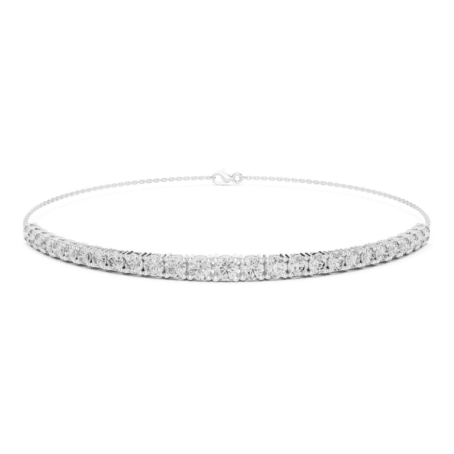 Aurora 8 Carat Round Lab Grown Diamond Chain Bracelet