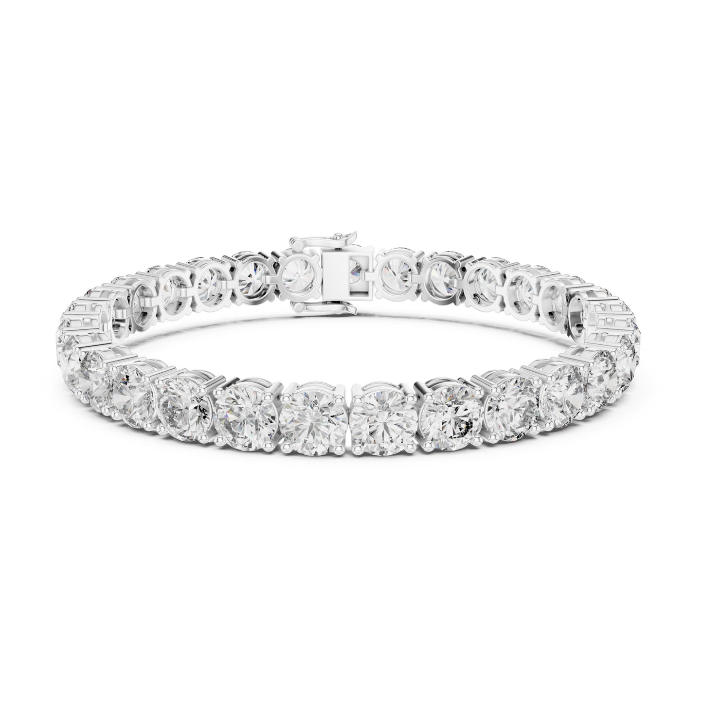 Aurora 25 Carat Round Lab Grown Diamond Tennis Bracelet