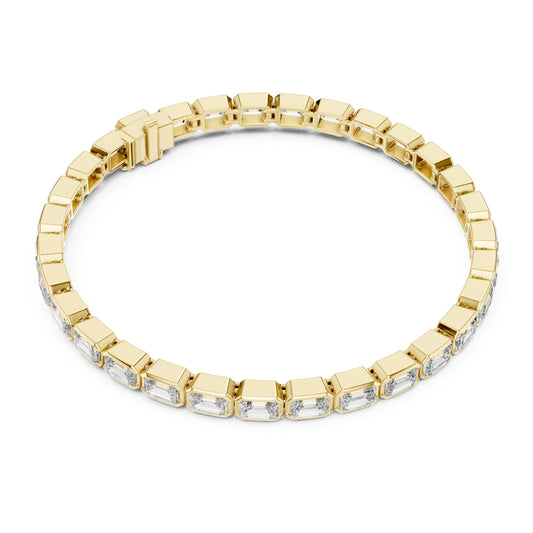 Isla 10 Carat Emerald Lab Grown Diamond Emerald Cut Tennis Bracelet