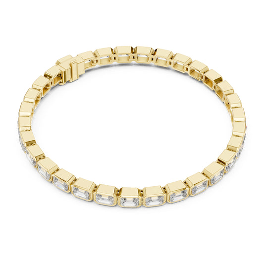 Isla 10 Carat Emerald Lab Grown Diamond Bezel Tennis Bracelet