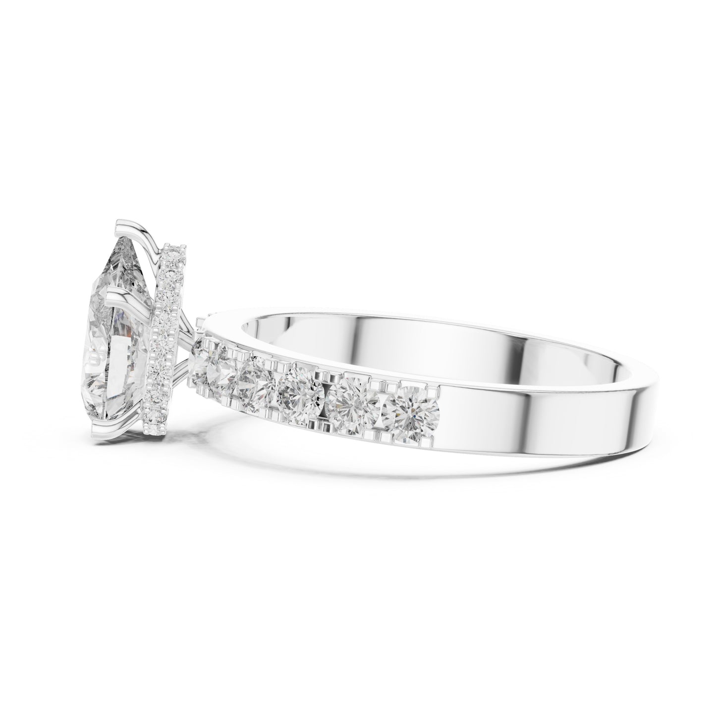 Celeste 1 Carat Pear Lab Grown Diamond Halo Ring