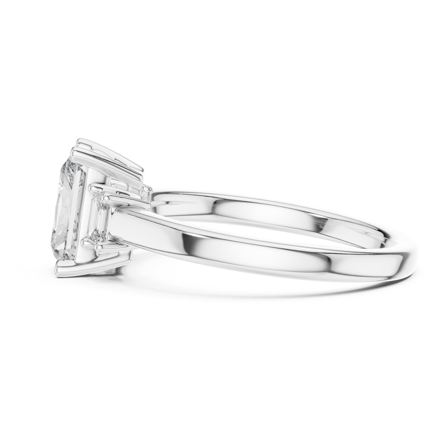 Vera 1.5 Carat Radiant Lab Grown Diamond Three Stone Ring