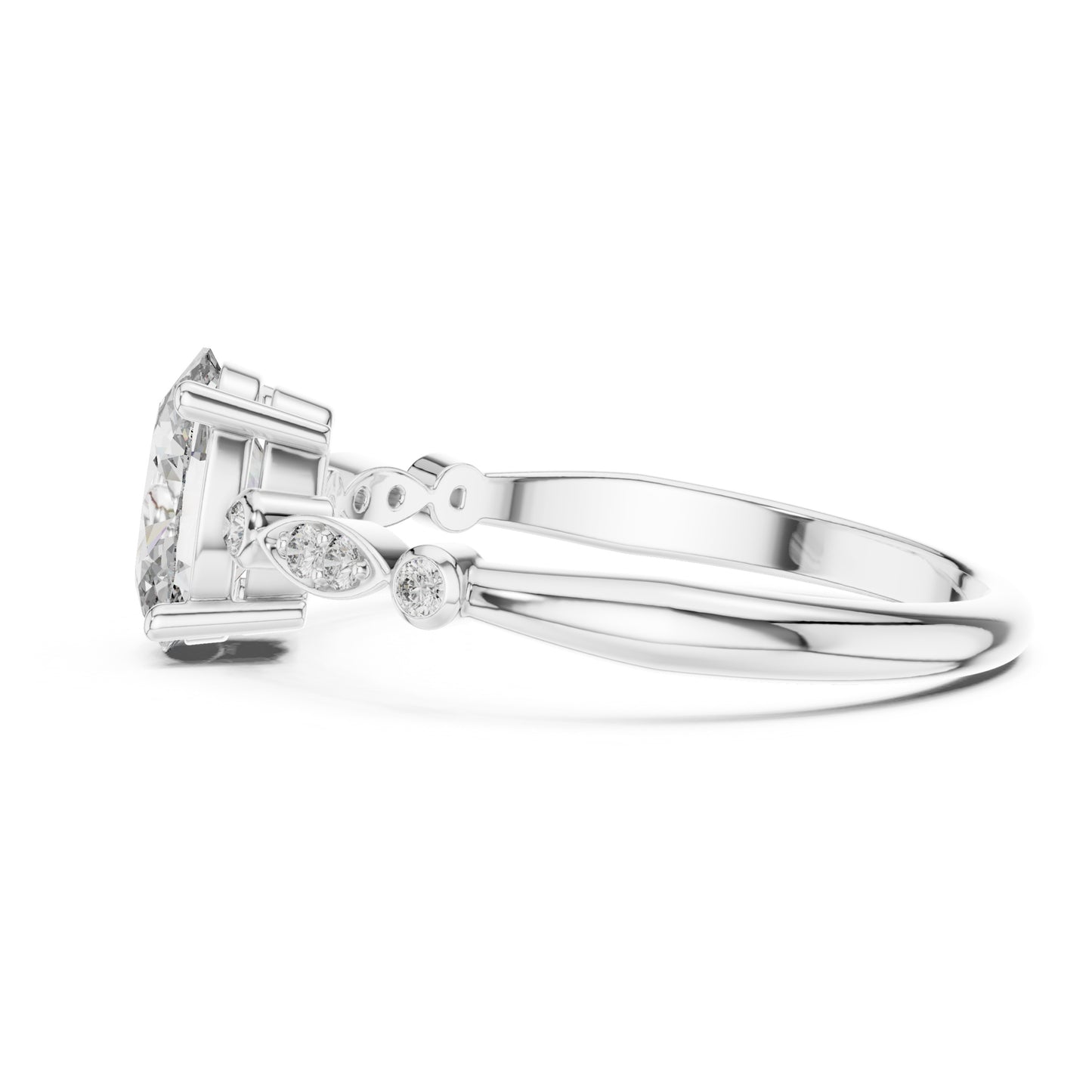 Sienna 1 Carat Oval Lab Grown Diamond Bezel Engagement Ring