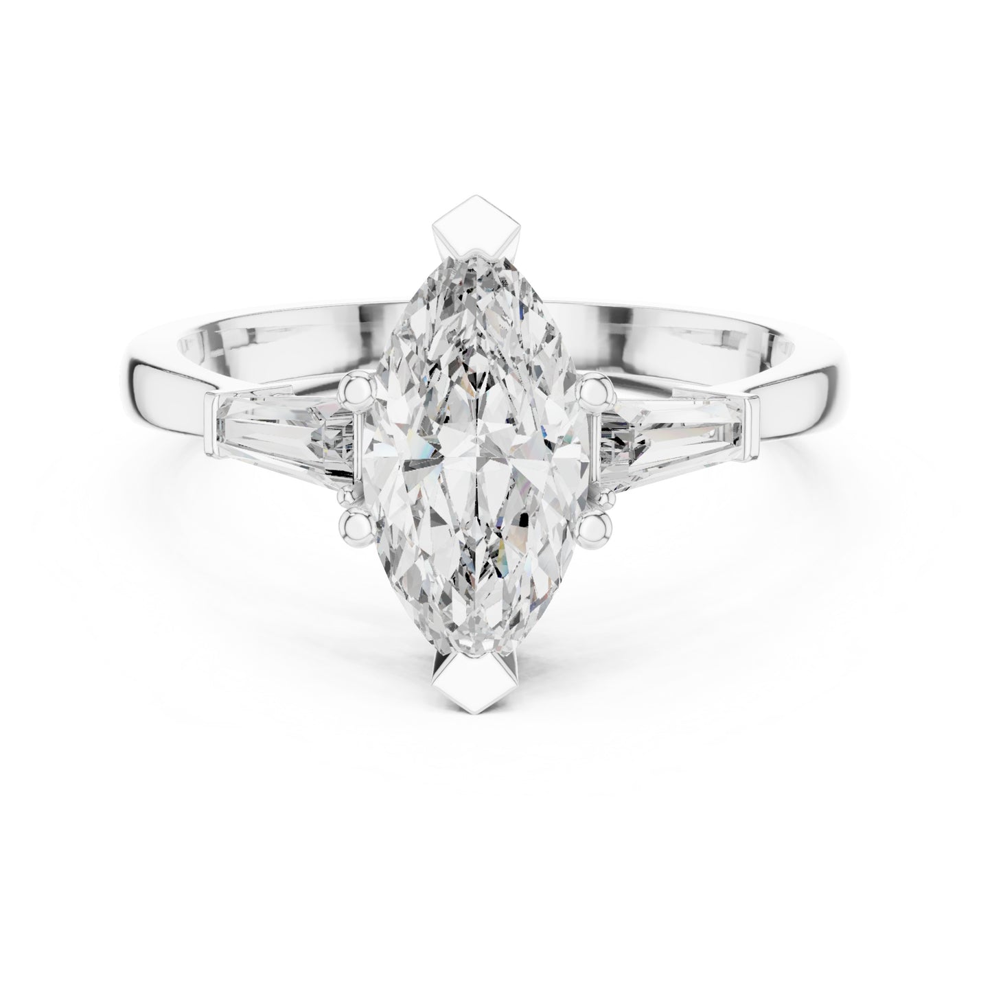 Sienna 1 Carat Marquise Lab Grown Diamond Graduated Three Stone Ring