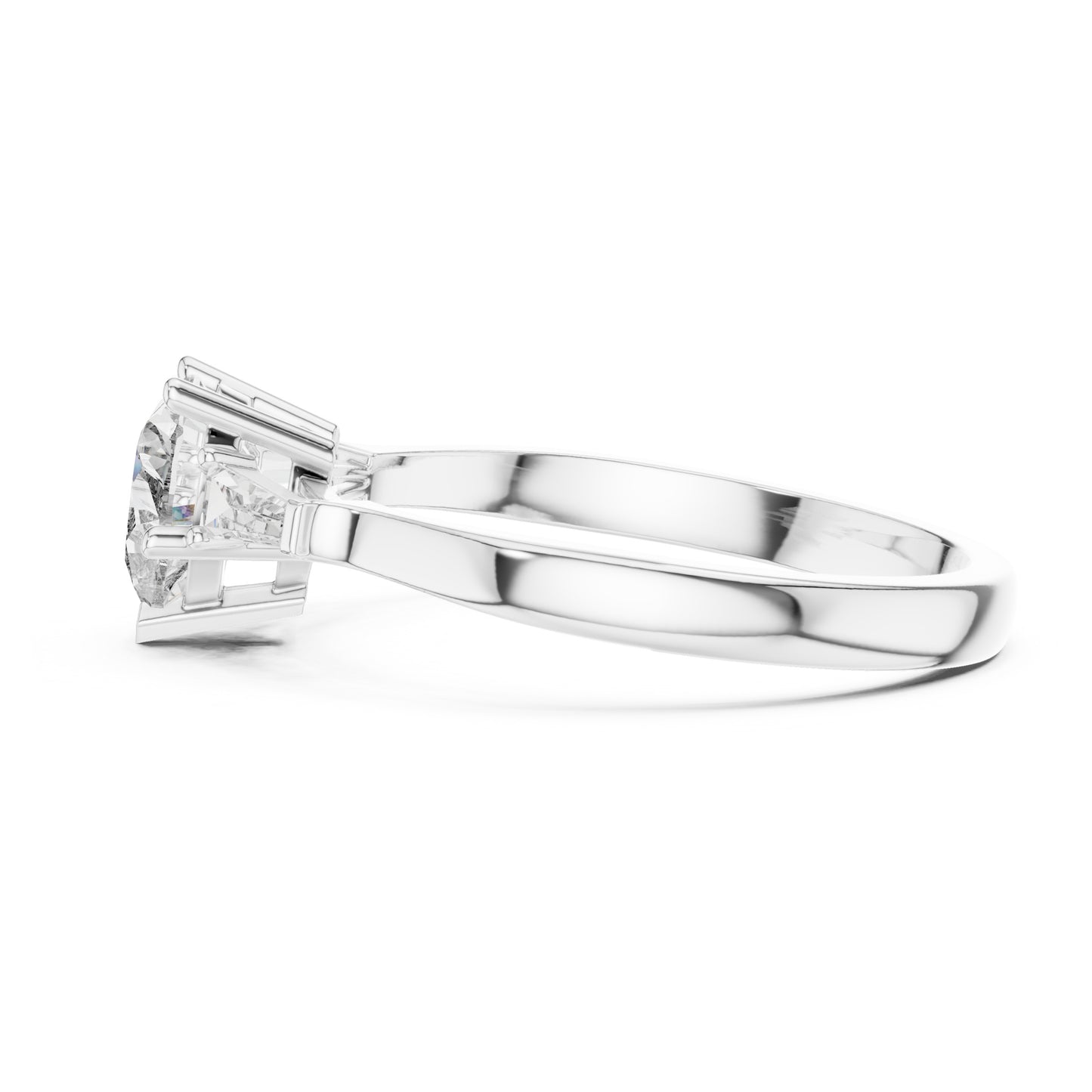 Amara 1 Carat Heart Lab Grown Diamond Graduated Three Stone Ring