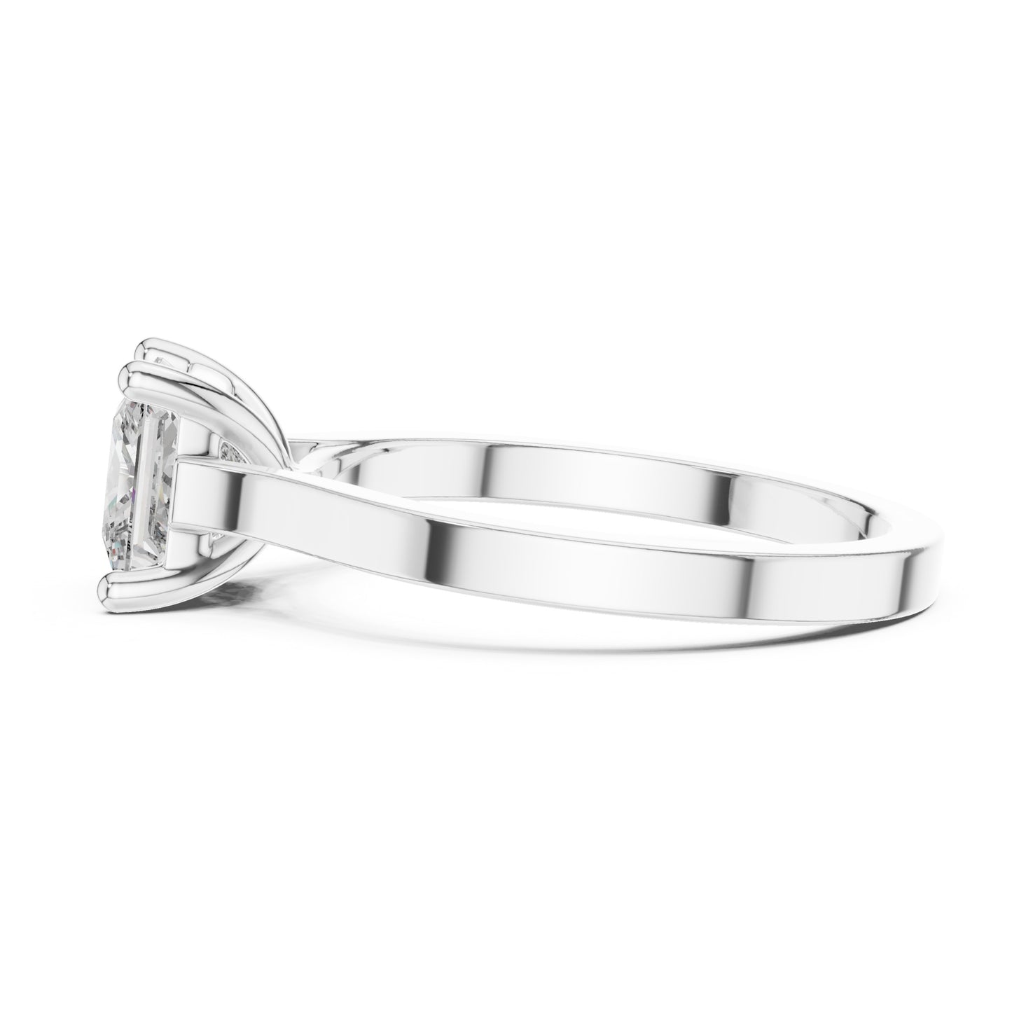 Vera 1 Carat Princess Lab Grown Diamond Solitaire Engagement Ring