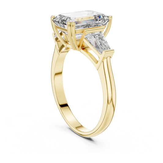 Vera 2 Carat Princess Lab Grown Diamond Graduated Three Stone Ring
