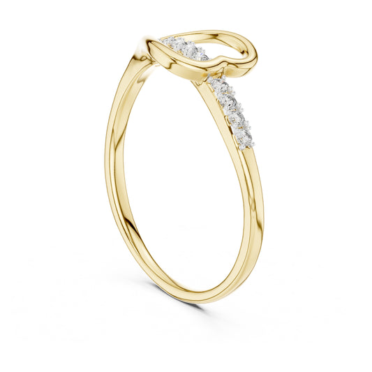 Livia Round Lab Grown Diamond Pave Crossover Ring