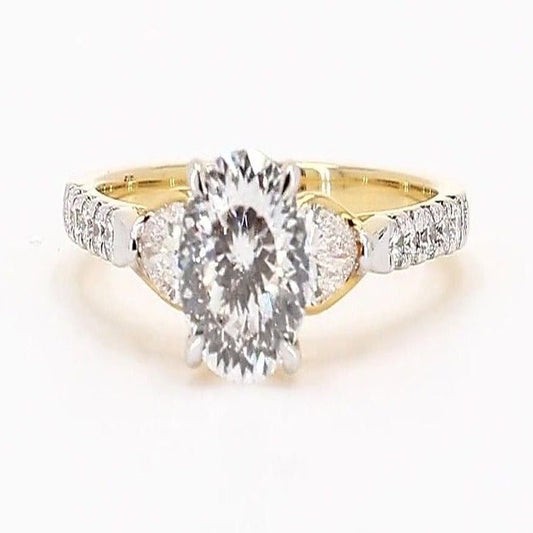Sienna 1.42ctw Round Lab Grown Diamond Ring with Accent Diamonds