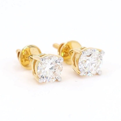 Clara 1.25-2.16ctw Round Solitaire Lab Grown Diamond Stud Earrings