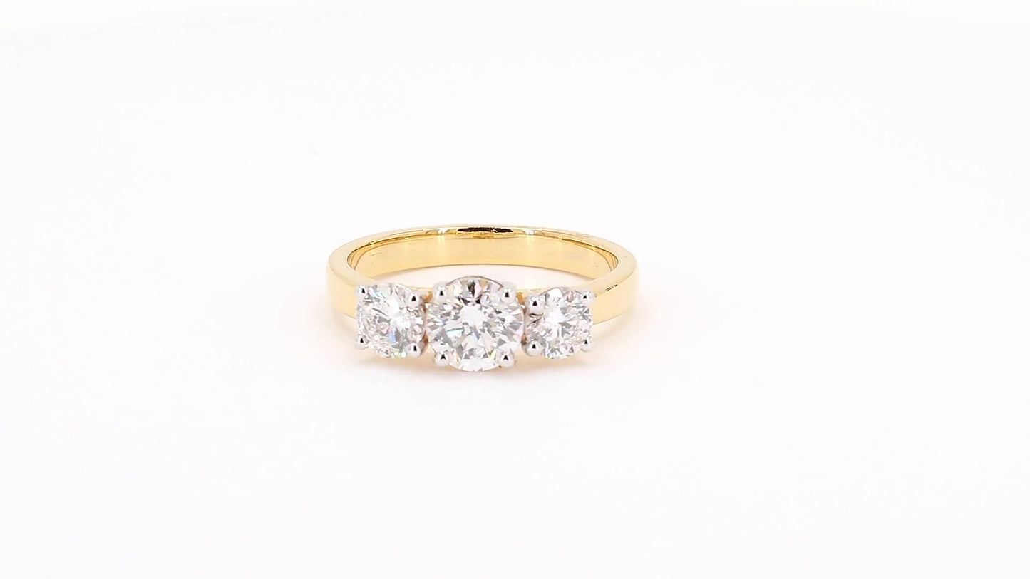 Aurora 1.33-1.42ctw Round Lab Grown Diamond Multi-Stone Ring