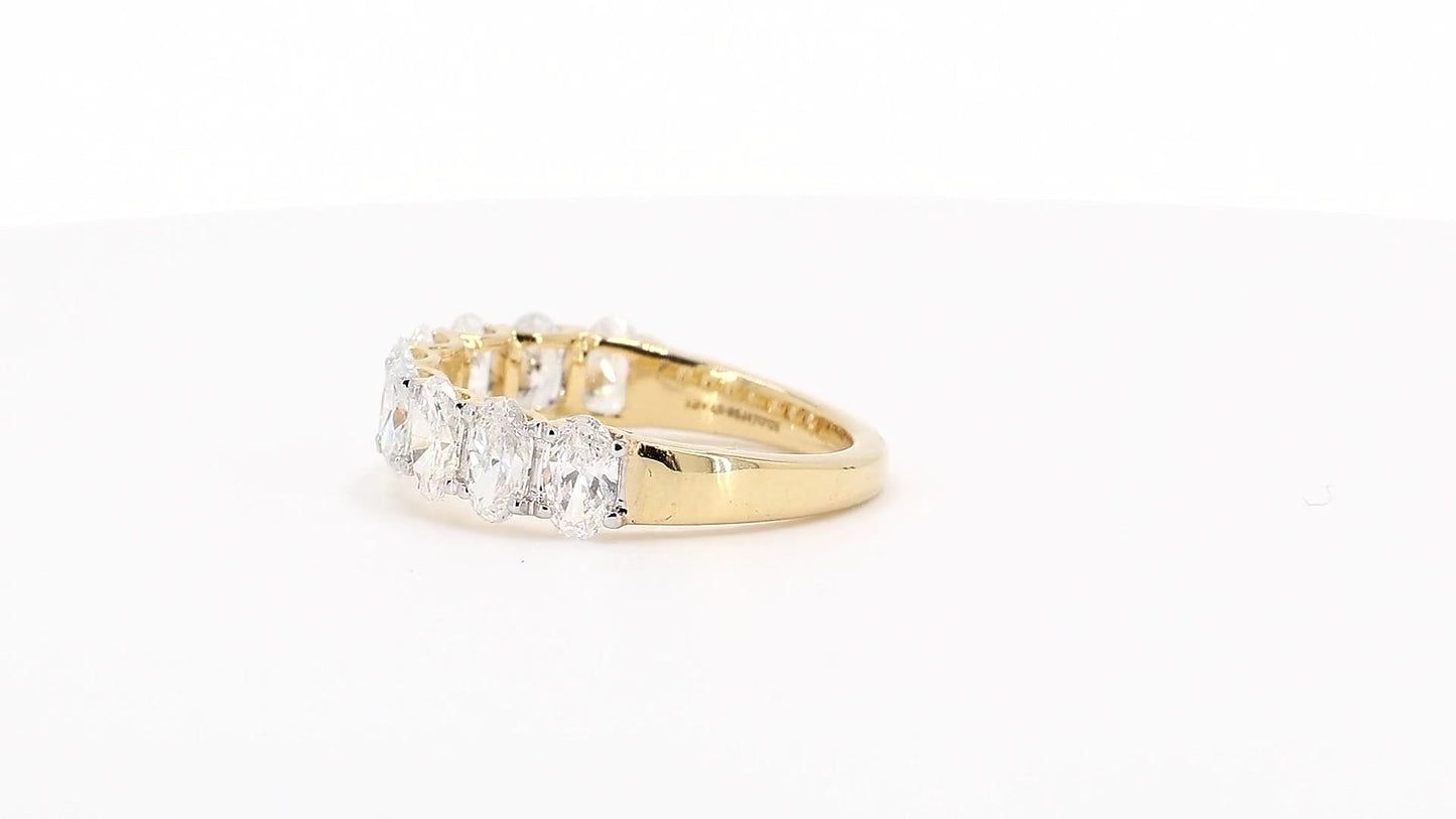 Aurora 1.94ctw Oval Lab Grown Diamond Band - AU M 1/2