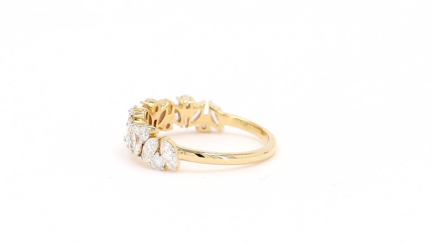 Aurora 0.93ctw Marquise Lab Grown Diamond Band