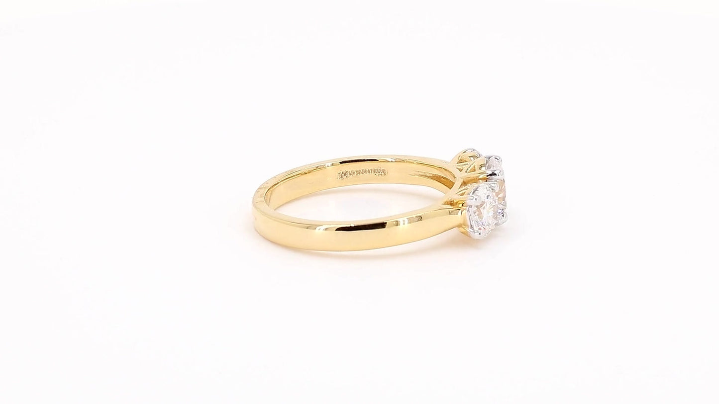 Aurora 1.33-1.42ctw Round Lab Grown Diamond Multi-Stone Ring
