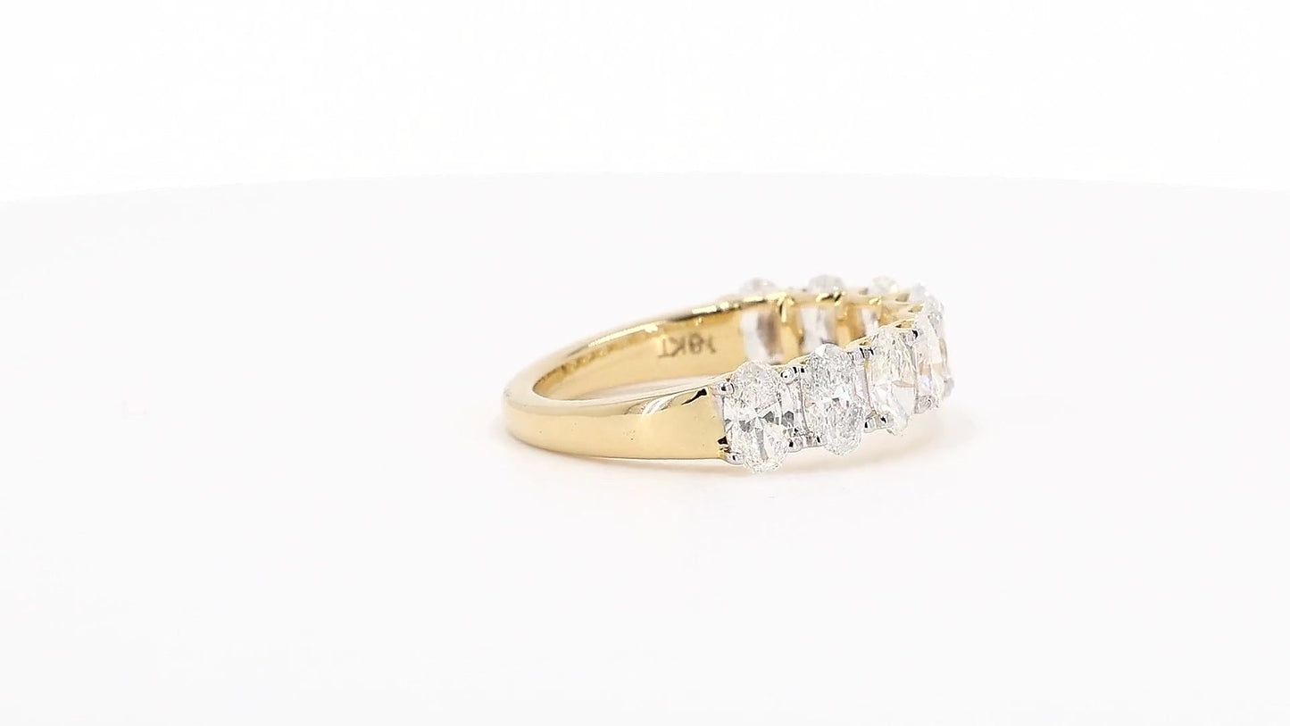 Aurora 1.94ctw Oval Lab Grown Diamond Band - AU M 1/2