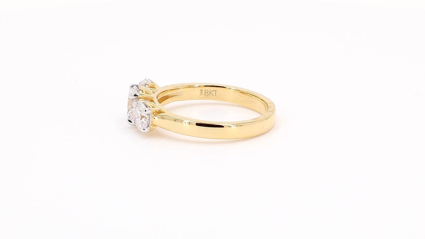 Clara 1.02-1.22ctw Cushion Lab Grown Diamond Solitaire Ring