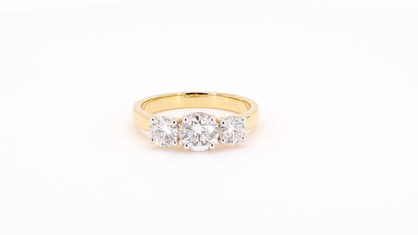 Clara 1.02-1.22ctw Cushion Lab Grown Diamond Solitaire Ring