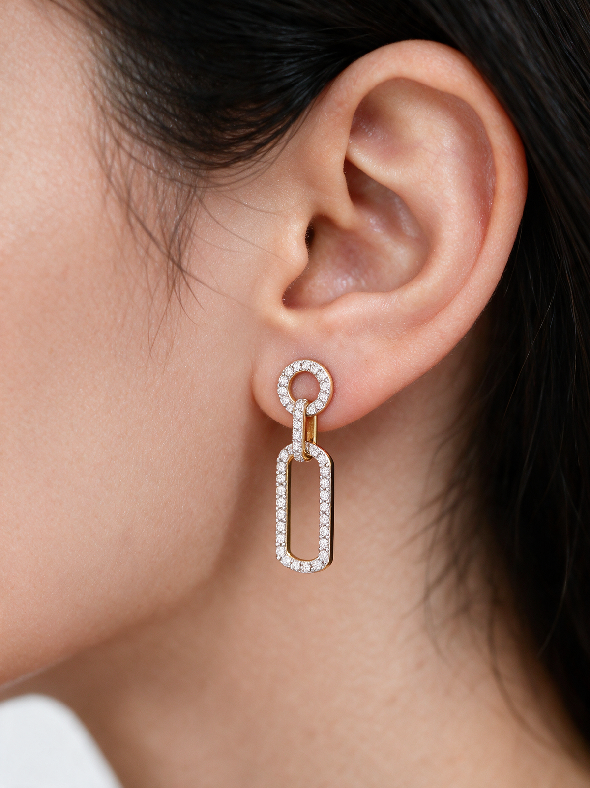 Celeste 1.02ctw Round Halo Lab Grown Diamond Stud Earrings