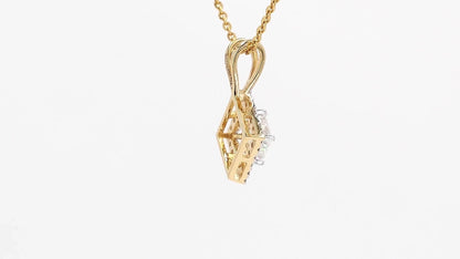 Celeste 0.64ctw Princess Halo Pendant Lab Grown Diamond