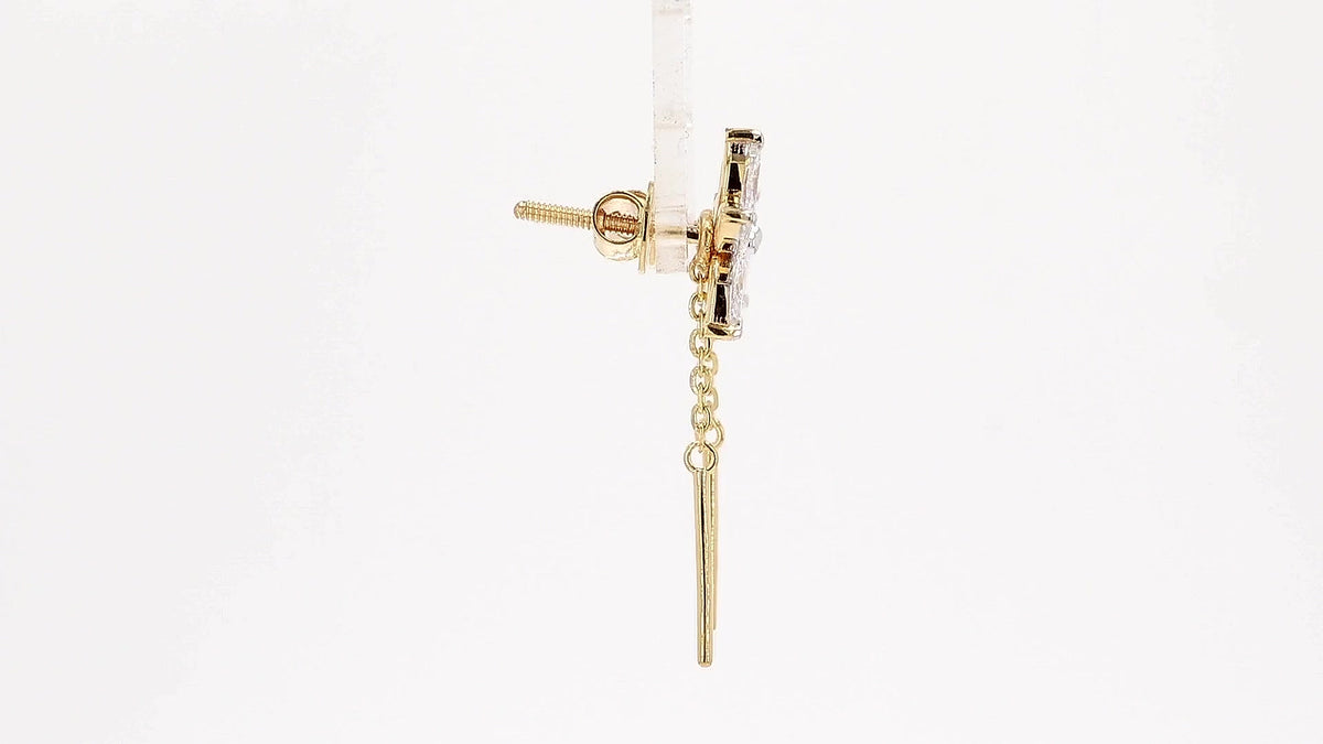 Flora 1.14-1.16ctw Marquise Floral Lab Grown Diamond Drop Earrings