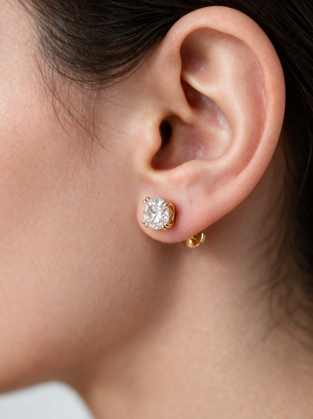 Clara 2.02ctw Round Solitaire Lab Grown Diamond Stud Earrings