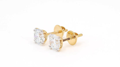 Clara 2.02ctw Round Solitaire Lab Grown Diamond Stud Earrings