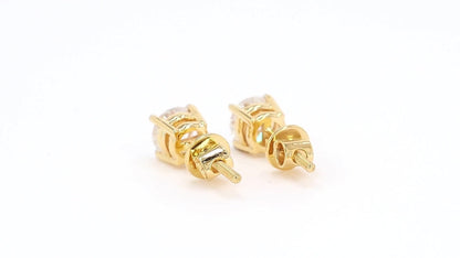 Clara 1.25-2.16ctw Round Solitaire Lab Grown Diamond Stud Earrings