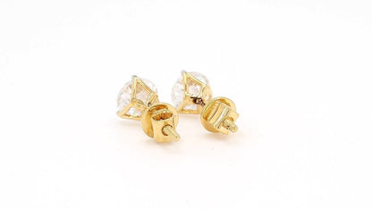 Clara 1.28-1.46ctw Round Solitaire Lab Grown Diamond Stud Earrings