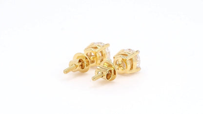 Clara 1.25-2.16ctw Round Solitaire Lab Grown Diamond Stud Earrings