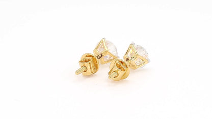 Clara 1.28-1.46ctw Round Solitaire Lab Grown Diamond Stud Earrings