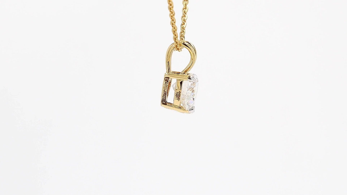 Clara 0.99-1.06ctw Heart Solitaire Pendant Lab Grown Diamond