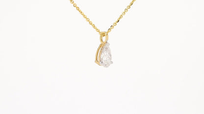 Clara 1.00-1.03ctw Pear Solitaire Pendant Lab Grown Diamond