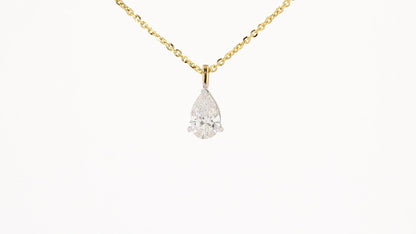 Clara 1.00-1.03ctw Pear Solitaire Pendant Lab Grown Diamond