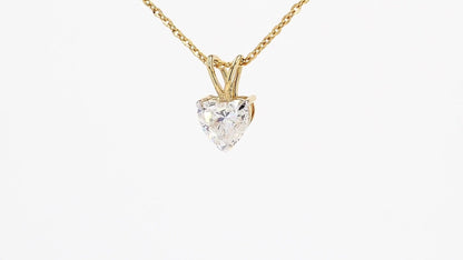 Clara 0.99-1.06ctw Heart Solitaire Pendant Lab Grown Diamond