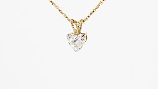 Clara 0.99-1.06ctw Heart Solitaire Pendant Lab Grown Diamond