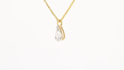 Clara 1.00-1.03ctw Pear Solitaire Pendant Lab Grown Diamond