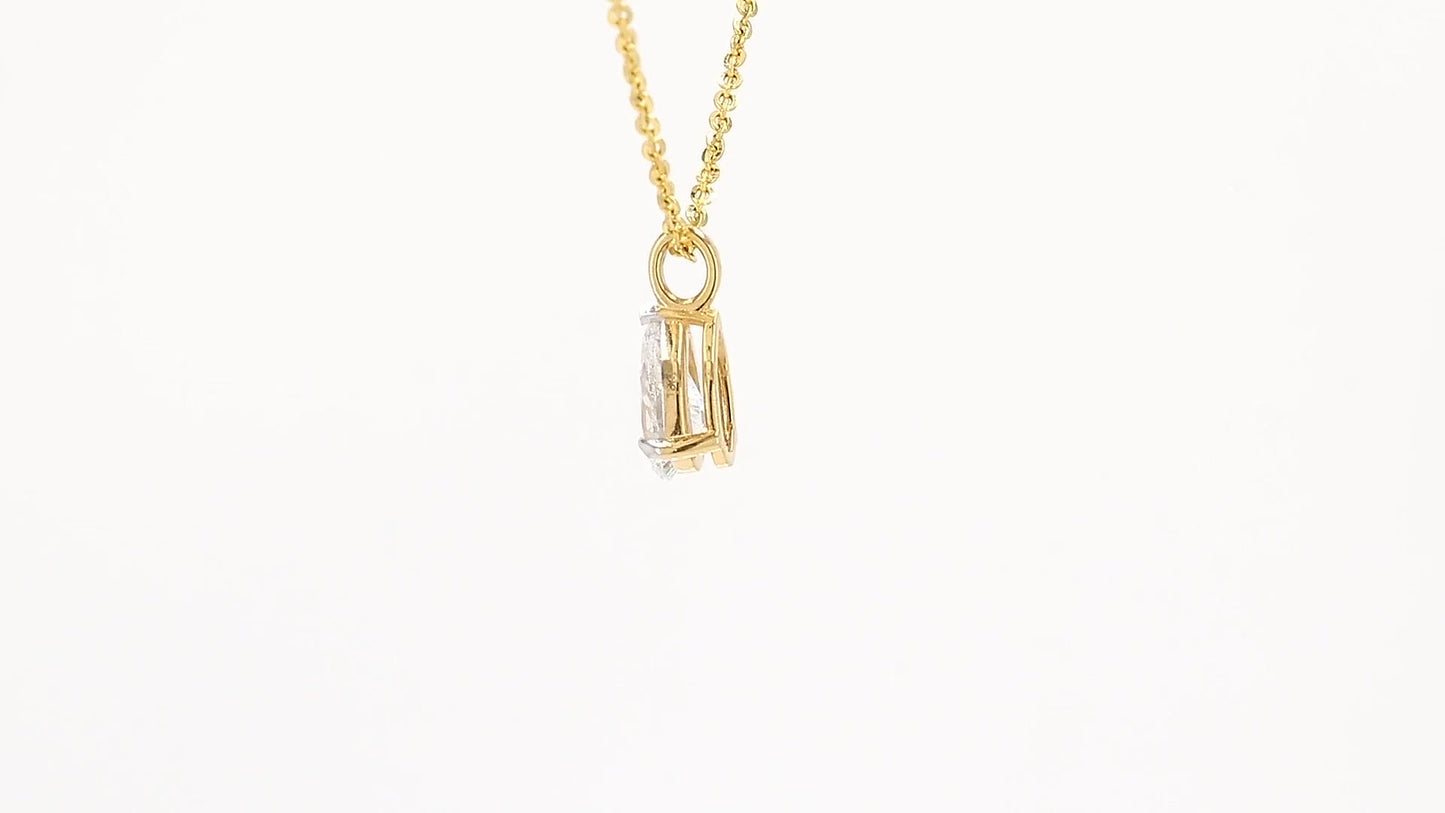 Clara 1.00-1.03ctw Pear Solitaire Pendant Lab Grown Diamond