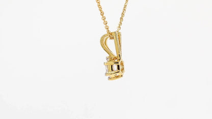 Clara 0.52ctw Round Solitaire Pendant With Chain Lab Grown Diamond Necklace