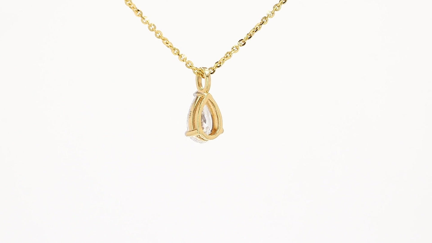 Clara 1.00-1.03ctw Pear Solitaire Pendant Lab Grown Diamond
