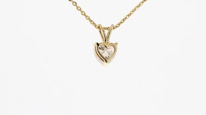 Clara 0.99-1.06ctw Heart Solitaire Pendant Lab Grown Diamond