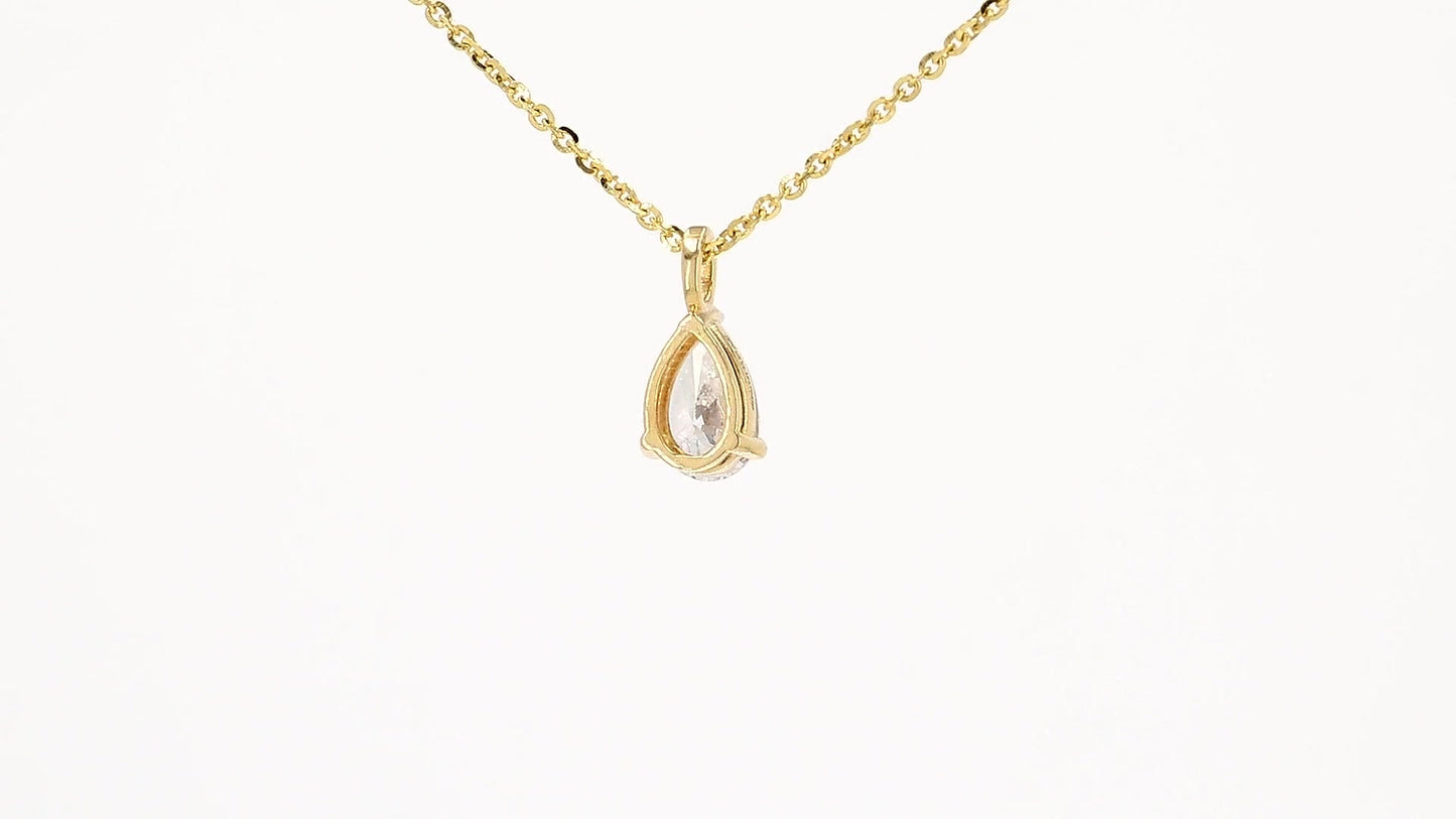 Clara 1.00-1.03ctw Pear Solitaire Pendant Lab Grown Diamond