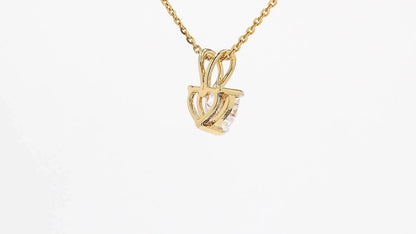 Clara 0.99-1.06ctw Heart Solitaire Pendant Lab Grown Diamond