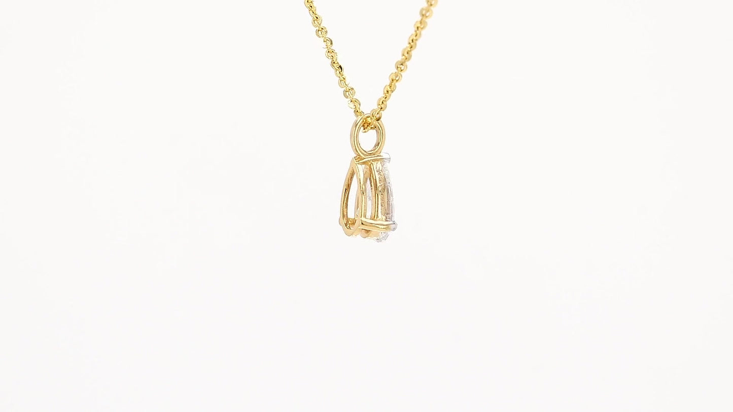 Clara 1.00-1.03ctw Pear Solitaire Pendant Lab Grown Diamond