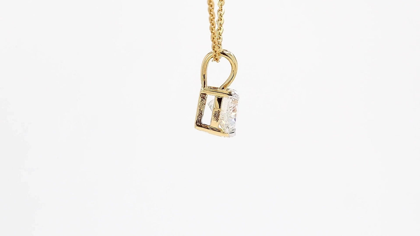 Clara 0.99-1.06ctw Heart Solitaire Pendant Lab Grown Diamond