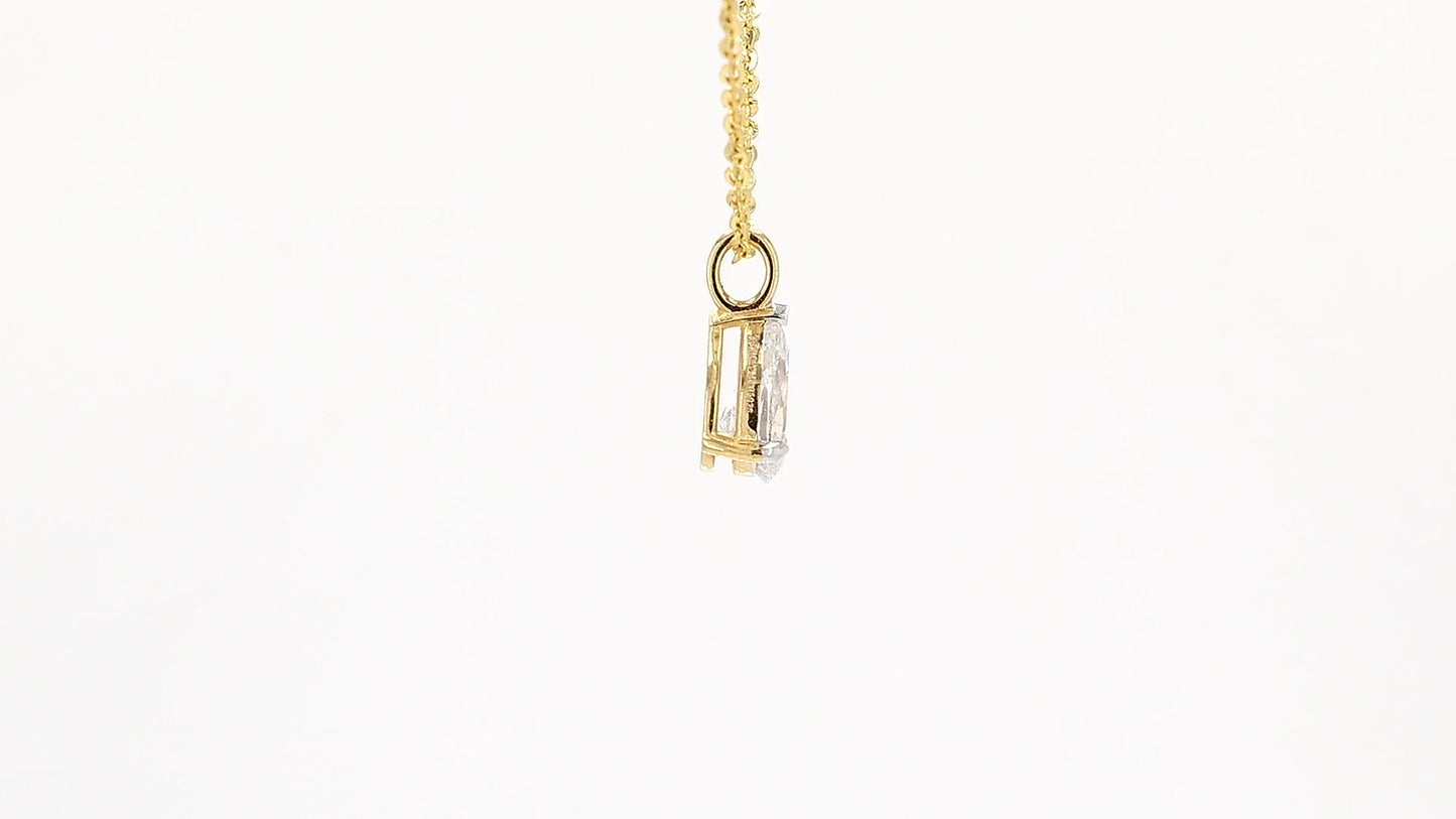 Clara 1.00-1.03ctw Pear Solitaire Pendant Lab Grown Diamond